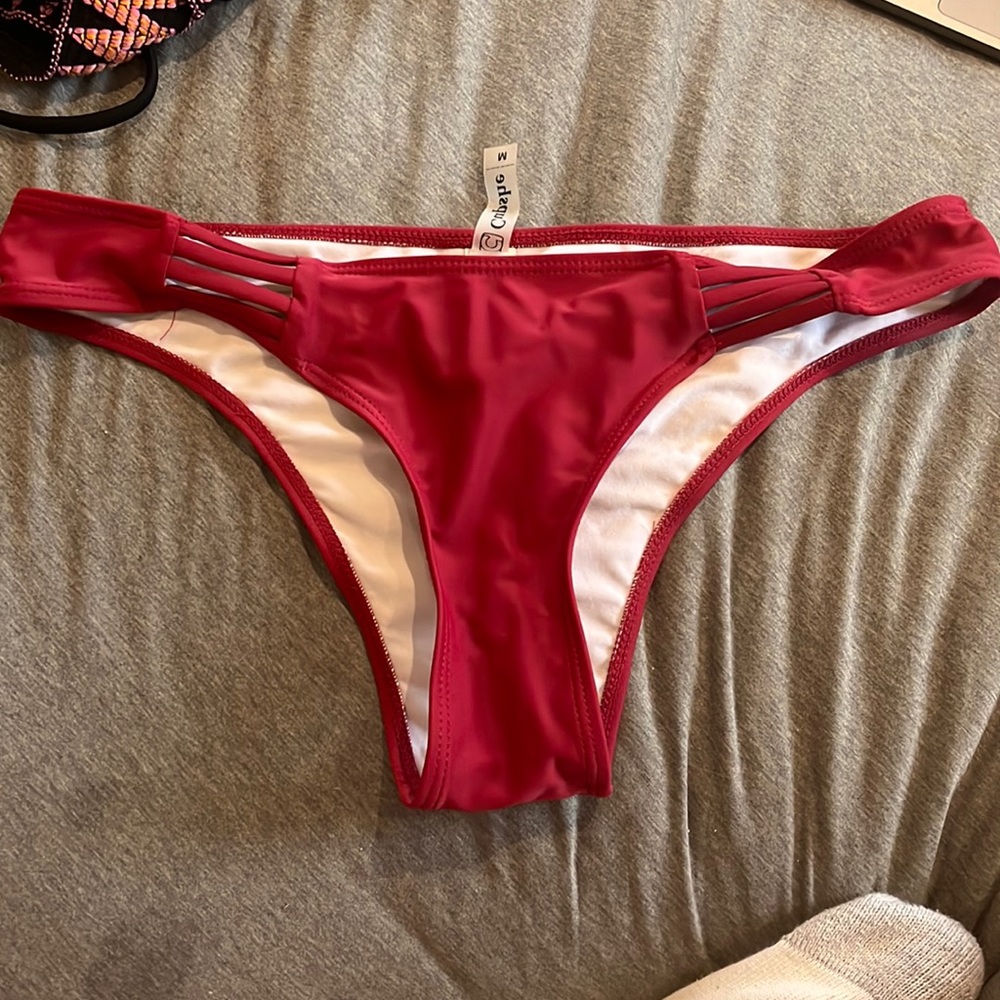 Red bikini bottom